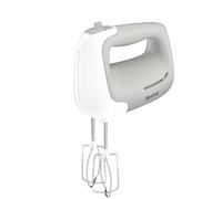 Tefal Batteur Prep'Mix HT450B – 450 W, 5 vitesses, 2 fouets et 2 crochets inox – Blanc/Gris