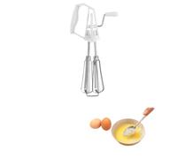 Batteur à Oeufs, Batteur à Main Manuel Avec Manivelle, Fouet De Cuisine Non électrique, Action Rotative Rapide(blanche)