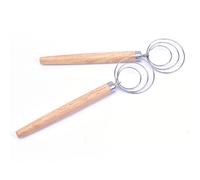 Batteur À ¿Ufs À Bobine En Acier Innoxydable, Agitateur À Manche En Bois, Fouet À Pâte, Gadget 1 Pièce