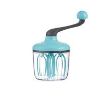 Batteur à œufs à manivelle en plastique pour une action de fouet constante - Convient pour fouetter les œufs, faire mousser le lait et mélanger les pâtes (vert)