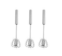 Batteur à œufs automatique, batteur manuel en acier inoxydable, ustensiles crème auto-tournants, mélangeur de cuisine, outils 4 pièces pour Mélanger(30.3 * 7cm)