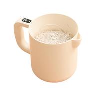 Batteur à œufs électrique 2 en 1 sans fil et passoire | Bol de lavage de riz 1 L, agitateur automatique pour lait liquide cuisson du riz