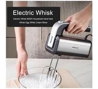 Batteur à oufs électrique argent 800w haute puissance en acier inoxydable alimentaire mélangeur pâte crème cuisine fouet de ?cuisson