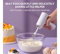Batteur à œufs électrique aste sans fil, petit fouet mélangeur, centre commercial à main pour gâteaux, crème de cuisson, maison, déterminer White