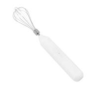 Batteur à œufs électrique avec 3 Vitesses et Acier Inoxydable (WHITE) | Batterie rechargeable, 90 minutes d\'utilisation, idéale pour le café, légère, maniable