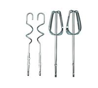 Batteur à œufs électrique avec crochet d'agitation, fouet à œufs portatif en acier inoxydable, bâton de mélange, accessoires de mélangeur de cuisine 4 pièces