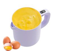 Batteur à œufs électrique, bol mélangeur et tamis 2 en 1 - Évier à riz de 1 litre, agitateur automatique, outil de cuisson pour mélanger les liquides, filtrer le lait, battre et remuer