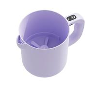 Batteur à œufs électrique, fouet portatif sans fil 2 en 1, bol de lavage de riz de 1 L, fonction de brassage automatique pour un mélange sans effort, design rechargeable pour utilisation avec cordon