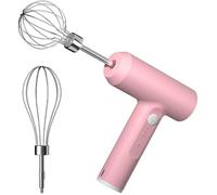 Batteur à œufs électrique - KZQ - Type C - 3 vitesses - Batterie 2000 mAh - Couleur Rose