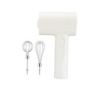 Batteur à œufs électrique sans fil rechargeable avec 2 têtes, chargement USB pour faire mousser le café, fouetter les œufs, ustensiles de cuisine, vert, rose, blanc (blanc)