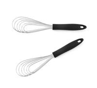 Batteur à œufs en acier inoxydable, 2 pièces, pour une cuisson efficace et un mélange de crème, fouet à prise confortable, outil de cuisine polyvalent, outil de cuisson professionnel