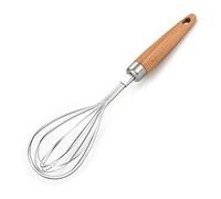 Batteur à œufs en acier inoxydable multifonction pour mélanger les gâteaux, mousseur à gâteau, poignée en bois, agitateurs à café en métal