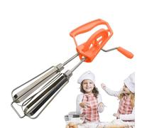 Batteur à œufs manuel - Fouet à manivelle avec double tête mélangeur | Fouet de cuisine en acier inoxydable | Batteur à œufs avec poignée confortable pour cuisiner au four avec plateau efficace