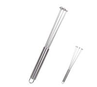 Batteur à œufs manuel, fouet manuel en acier inoxydable, 25 cm, outil de cuisson en métal, batteur à œufs avec poignée, utilisation en cuisine pour fouetter, mélanger la cuisson