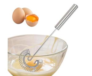 Batteur à œufs - Mini agitateur en métal, mousseur liquide culinaire, agitateur à fil durable | Accessoire de repas portable pour la pâtisserie, les voyages en plein air, les repas à la maison,