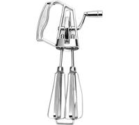 Batteur à œufs pratique à manivelle en acier inoxydable avec doubles têtes de mélange, adapté à la cuisine et mélange, batteur à œufs