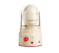 Batteur À Œufs Rotatif | Mélangeur À Œufs Manuel Jaune et Blanc - Petit Gadget de Cuisine Mélangeur Secoueur | Voyage Camping BBQ Caravane Famille Appartement