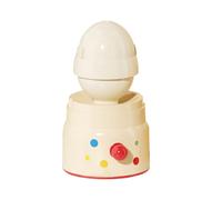 Batteur À Œufs Rotatif,Mélangeur À Œufs Manuel Jaune et Blanc,Petit Secoueur Portable Gadgets de Cuisine - pour Mixer Cuisiner Maison Restaurant Voyage Famille Camping