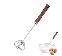 Batteur à œufs semi-automatique, mousseur à lait semi-automatique polyvalent, poignée en bois, batteur à œufs semi-automatique pour fouetter, mousser et mélanger