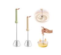 Batteur à œufs semi-automatique pour créer rapidement un mélange d'œufs lisse et uniforme ou de la mousse (beige S)