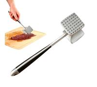 Batteur à viande manuel double face en d'aluminium | Plat à poulet pour cuisiner, hacher, écraser, préparer du steak, du bœuf, de la volaille, des noix, des crustacés, du poisson
