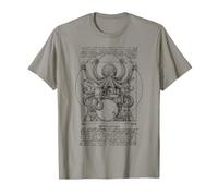 Batteur Batterie Octopus Percussion Vitruvian Da Vinci Vintage T-Shirt