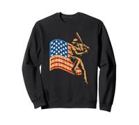 Batteur de Baseball gaufré Drapeau américain Nourriture Sweatshirt