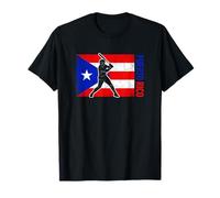 Batteur de Baseball portoricain Drapeau portoricain fierté Béisbol T-Shirt