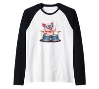 Batteur de cochon cool pour un concert sauvage et drôle Manche Raglan