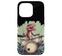 Batteur dinosaure rugissant pour un groove fort et épique Coque pour iPhone 13 Pro