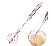 Batteur D'oeufs À La Main - Mélangeur À Main De Cuisson | Batteur D'oeufs Semi-automatique Manuel | 12.2x2,76 Pouces | Nylon + Acier Inoxydable, Parfait Pour La Cuisson, Les Plats Pour Bébé, Les Sauce