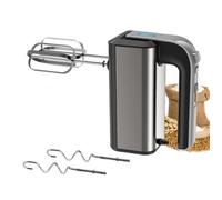 Batteur Electrique 450 W - LEOCLOTHO - 2 Fouets Hélice - 2 Crochets Pétrin - 5 Vitesses - Ergonomique - Noir