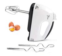 Batteur Électrique 7 vitesses réglables Fouettement rapide et dissipation de la chaleur Double fouet Puissance de 100 W Blanc
