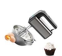 Batteur électrique à main, 2 crochets pétrisseurs, 5 vitesses, mousseur à lait puissant de 500 watts avec 2 fouets en acier inoxydable