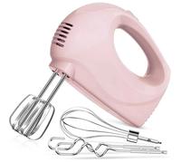 Batteur électrique à main 5 vitesses comprend 1 fouet 2 batteurs 2 crochets en acier inoxydable ble au Rose CX-6613 C ATTENDRISSEUR