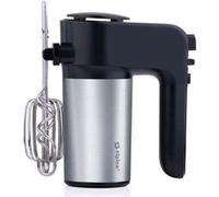 alpina Batteur Électrique à Main - 230 V - 6 Vitesses - Batteur Électrique - 400 W - 2 Fouets et 2 Crochets à Pâte - avec Support de Rangement - Batteur de Cuisine - ABS/Inox - Noir