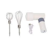 Batteur électrique à main, blanc chaud, sans fil, rechargeable, batterie 2000 mAh, acier inoxydable, pour usage domestique