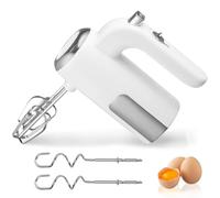 Batteur Électrique Cuisine 450W Batteur À Main, 5 Vitesses, Batteur Électrique De Cuisine Bouton D'Éjection Batteur De Cuisine Batteur Manuel Avec 2 Crochets Pétrisseurs Et 2 Fouets Pour Gâteaux Crème