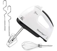 Batteur Electrique Cuisine - 7 Vitesses Fouet Electrique Portable avec 5 Accessoires en Acier Inoxydable Fouet, Batteur Alimentaire pour Fouetter Mélanger des Biscuits Gâteaux, Cuisson