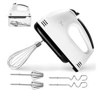 Batteur Electrique Cuisine, Batteur À Main Électrique, Batteur Electrique, Fouet Electrique, Batteur Électrique Portatif Avec 7 Réglages De Vitesse, Mini Batteur À Main 2 Crochet Pétrisseur Et 1 Fouet