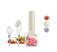 Batteur Électrique Cuisine, Batteur Électrique Sans Fil Rechargeable, Fouet Électrique et Mixeur Plongeant pour Hachage, Éminçage et Purée, Hachoir Mini Électrique 4 Vitesses, 300ML