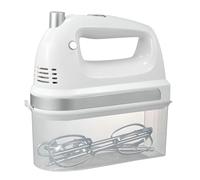 Batteur électrique portable 200 W, 5 vitesses et fonction Turbo Boost, moteur entièrement en cuivre avec système de refroidissement de sécurité, étui de rangement et accessoires inclus white