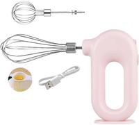 Batteur Electrique Rose 400W avec 5 Vitesses et Turbo
