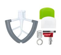 Batteur Flex Edge pour Kitchen aid, Batteur à Pagaie batteur plat de 4.5-5QT Pintes avec 2 Grattoir Silicone et Ressorts et Rondelles en Acier Inoxydable Kitchen Assistant Accessoires