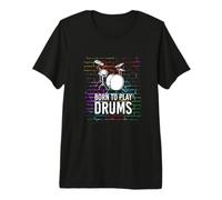 Batteur Idée Cadeau pour Drummer Batterie T-Shirt Haut de Gamme