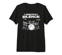 Batteur Idée Cadeau pour Le Musicien Batterie T-Shirt Haut de Gamme