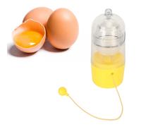 Batteur manuel d'œufs, extracteur d'œufs, mixeur portable de jaune d'œuf et de blanc, essoreur d'œufs, agitateur avec corde de traction pour œufs dorés à la coque