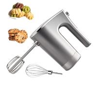 Batteur manuel électrique 200 W, 3 vitesses, avec 2 fouets en acier inoxydable et 2 crochets à pâte pour fouetter et mélanger, gâteaux et pâtes à pâte