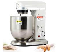 Batteur mélangeur professionnel Batteur Pétrin Professionnel de 10L 550W 3 Accessoires Pâtisserie Pain, pâte à pizza, cuisson de gâteaux (restaurant et boulangerie)(White,7L)
