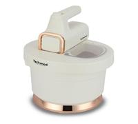 Batteur Mixeur sur Socle avec Double Bol 3,5L, 500W, Fouets et Crochets, Couvercle Anti-éclaboussures TMB-340 Techwood, Blanc